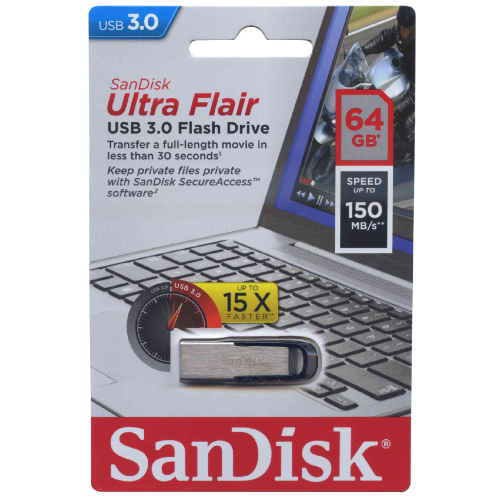 SANDISK SDCZ73-064G-G46B Ultra Flair 64Gb USB3,0