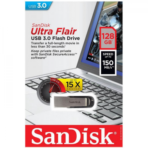 SANDISK SDCZ73-128G-G46B Ultra Flair 128Gb USB3,0