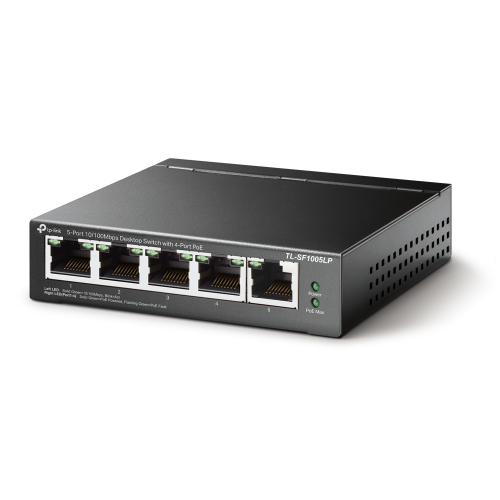 TP-LINK SF1005LP 5 Port 10/100 4 Port Poe 41W Metal Kasa Switch