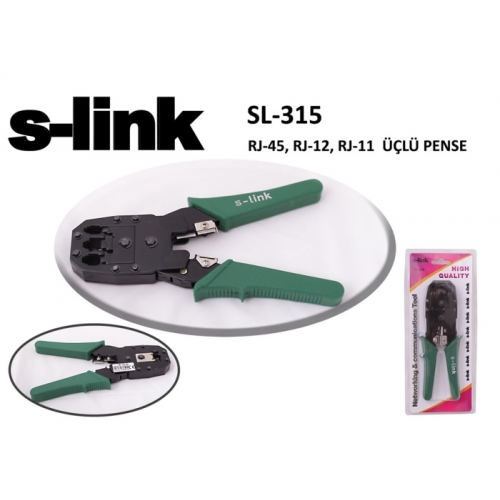 S-LINK SL-315 RJ45/RJ12/RJ11 Üçlü Pense