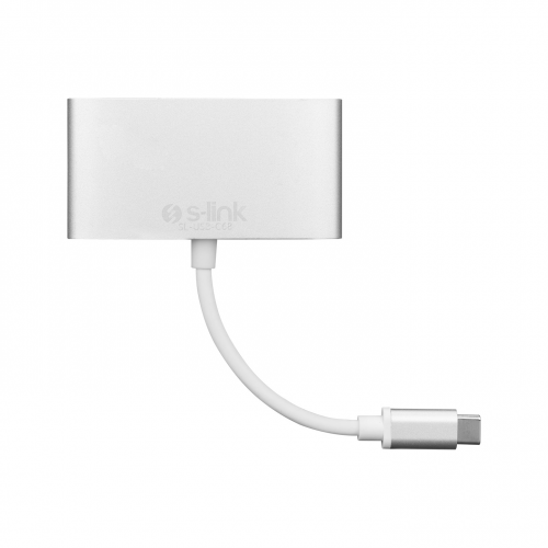 S-LINK SL-USB-C68 Type-C to HDMI Adaptör ve 1Port USB 3,1 (1080P Full HD)