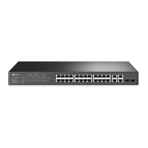 TP-LINK SL2428P 24 Port Megabit Poe 192W 4Port  Gigabit Yönetilebilir Rackmount Metal Kasa Switch