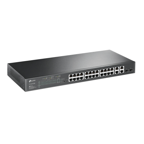 TP-LINK SL2428P 24 Port Megabit Poe 192W 4Port  Gigabit Yönetilebilir Rackmount Metal Kasa Switch