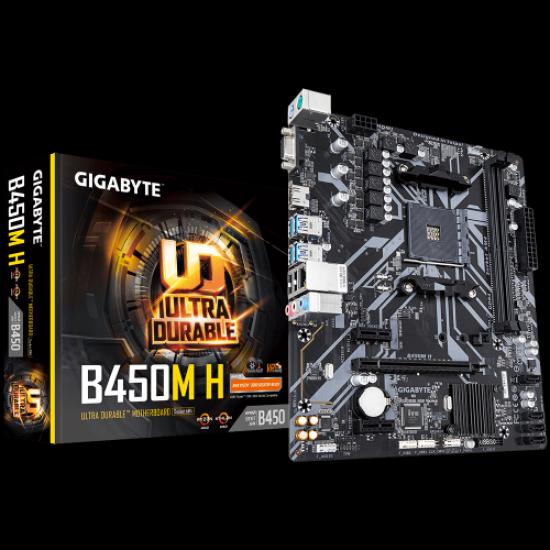 GIGABYTE B450M-H DDR4 D-SUB HDMI USB3,1 AM4