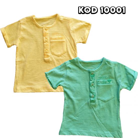 Şantuklu Pati Baskılı T-Shirt 3-6-9-12 Ay-Yeşil