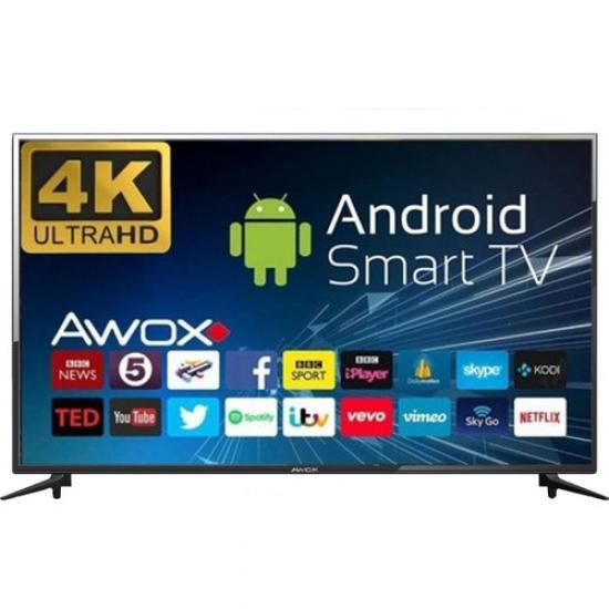 AWOX B205000S 50’’ 126cm 4K Ultra HD, Dahili Uydu Alıcılı, WiFi, Android 7,0  Smart Led Televizyon