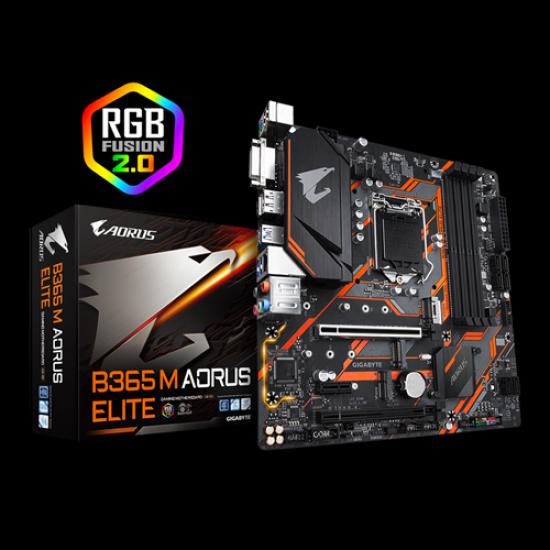 GIGABYTE B365M AORUS ELITE HDMI DVI DP 1151 8-9.Nesil