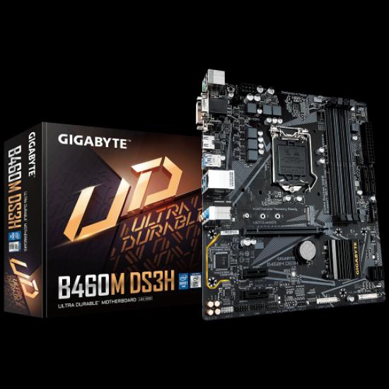 GIGABYTE B460M-DS3H D-SUB HDMI DVI  USB 3,2 M.2 LGA1200 10.Nesil