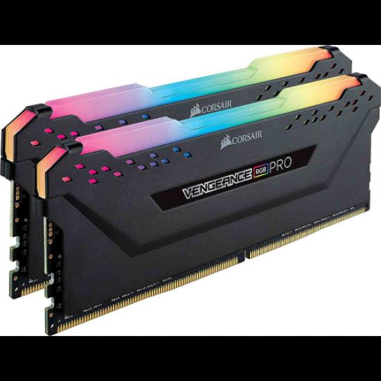 CORSAIR VENGEANCE RGB PRO 16 GB (2 x 8 GB) DDR4 DRAM 3000MHz C15 Bellek Takımı - Siyah