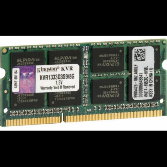 KINGSTON KVR1333D3S9/8G 8Gb 1333Mhz DDR3 Sodimm Notebook RAM, 1,50V