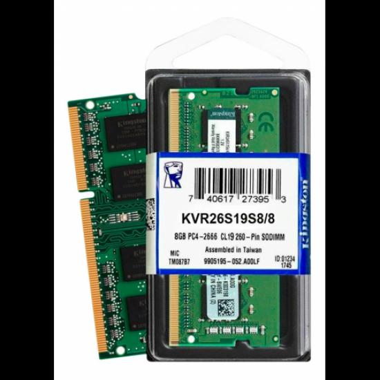 KINGSTON KVR26S19S8/8 8Gb 2666Mhz DDR4 Sodimm Notebook RAM, 1,2V