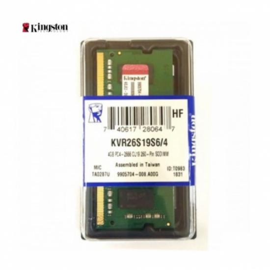 KINGSTON KVR26S19S6/4 4Gb 2666Mhz DDR4 Sodimm Notebook RAM, 1,2V