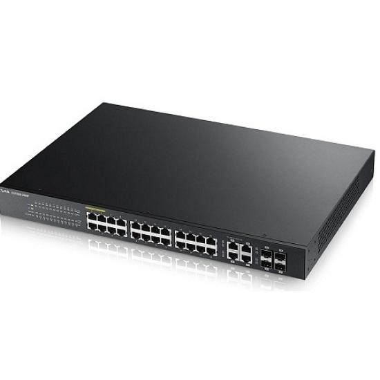 ZyXEL GS1920-24HP V2 24 Port  Gigabit 24xPOE 4xSFP 375W Yönetilebilir Switch