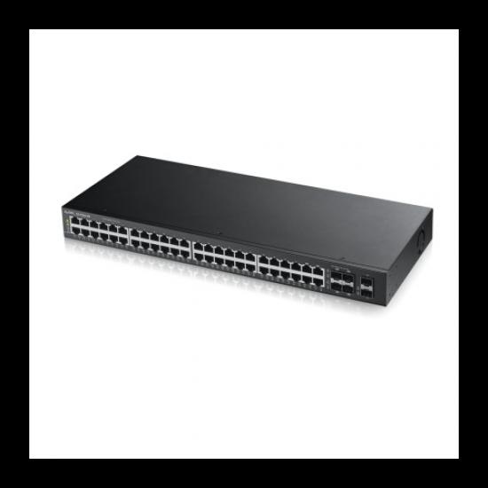 ZyXEL GS1920-48 V2 48 Port  44xGigabit  2xSFP 4xCombo 170W Yönetilebilir Switch