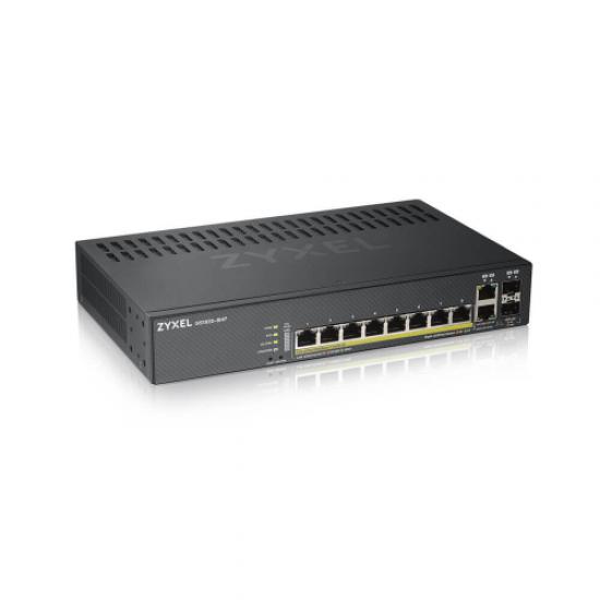 ZyXEL GS1920-8HP V2 8 Port  Gigabit 8xPOE 2xCombo 130W Yönetilebilir Switch