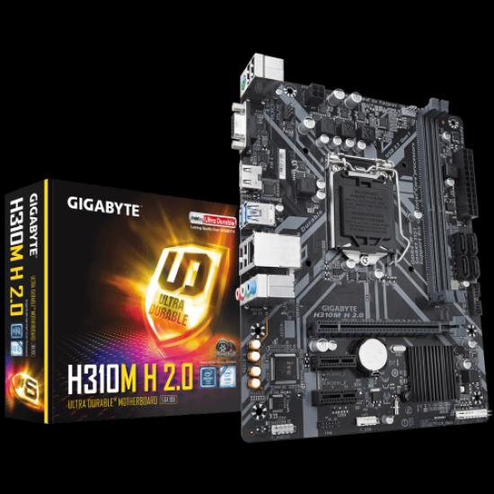 GIGABYTE H310M H 2,0 HDMI USB3,1 LGA1151 8-9.Nesil