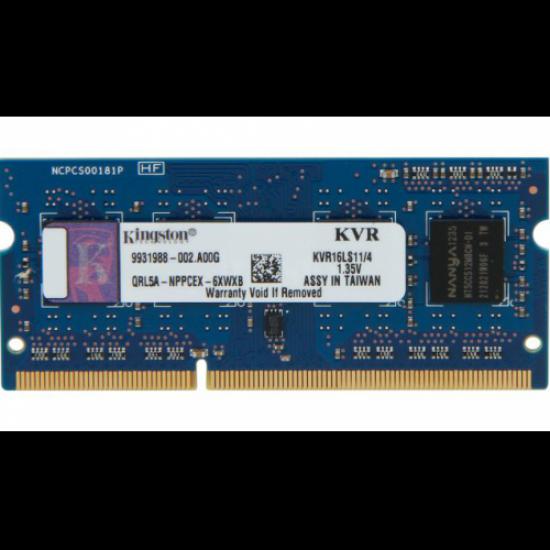 KINGSTON KVR16LS11/4 4Gb 1600Mhz DDR3 Sodimm Notebook RAM, 1,35V