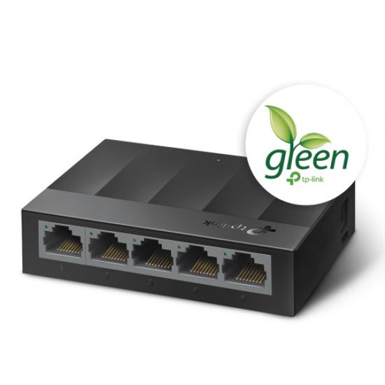 TP-LINK LS1005G 5 Port GigaBit Switch Green Tech.