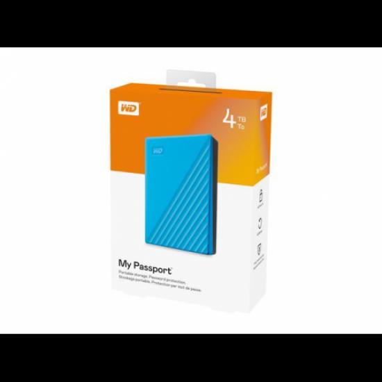 WD MyPassport 4TB 2,5’’ USB3.0 Harici HDD WDBPKJ0040BBL, Turkuaz