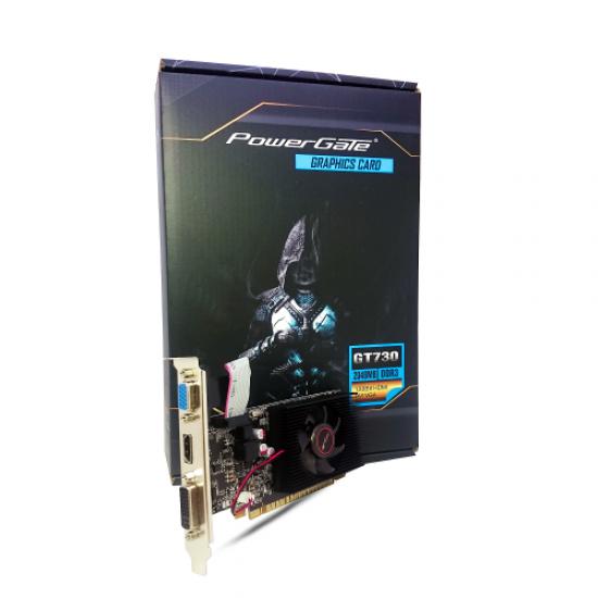 POWERGATE PG-GT730-2048-128 2Gb GDDR3 128 Bit, HDMI, DVI, Analog Ekran Kartı