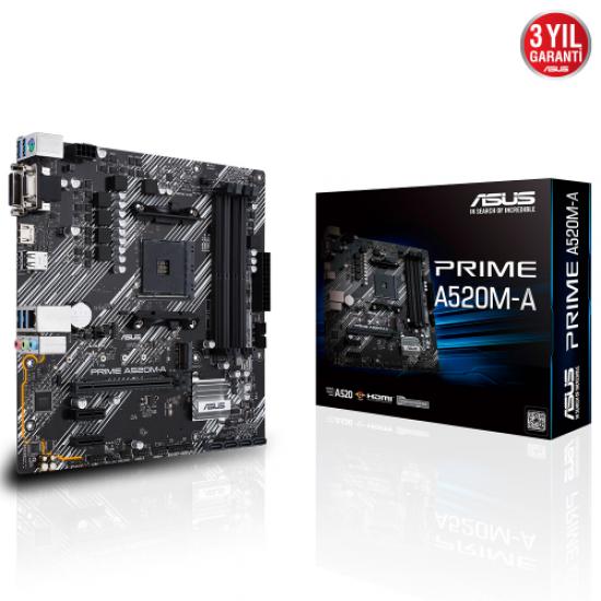 ASUS PRIME A520M-A D-SUBI HDMI DVI M.2 USB3,2 AM4