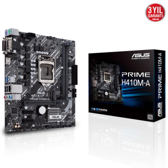 ASUS PRIME H410M-A DVI D-SUB HDMI LGA1200 10.Nesil