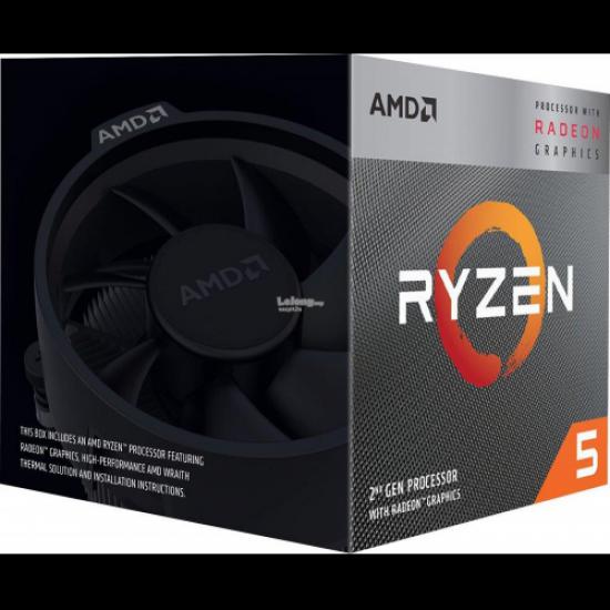 AMD RYZEN 5 3400G 4 Core, 3,70-4.20GHz 65W Radeon RX VEGA11 Wraith Spire FAN AM4 BOX