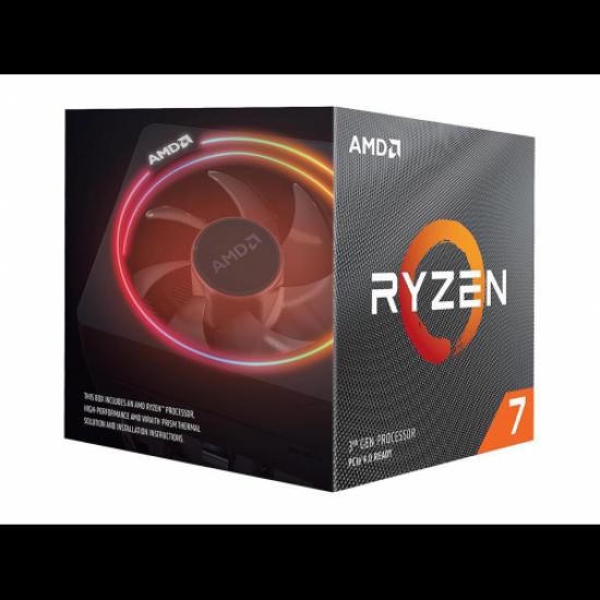 AMD RYZEN 7 3700X 8 Core, 3,60-4.40GHz 32Mb Cache, 65W, RGB LED Wraith Prism FAN, AM4, (Kutulu)