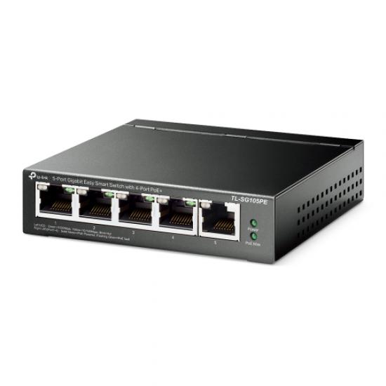 TP-LINK SG105PE 5 Port GigaBit 4 Port Poe 65W Easy Smart Metal Switch