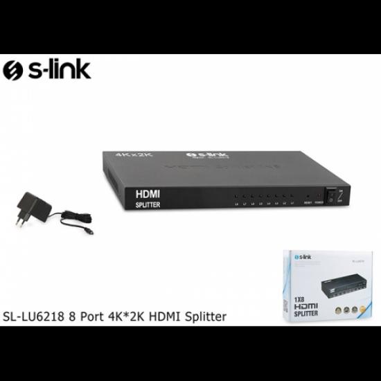 S-LINK SL-LU6218 8 Port 4K/2K HDMI Splitter
