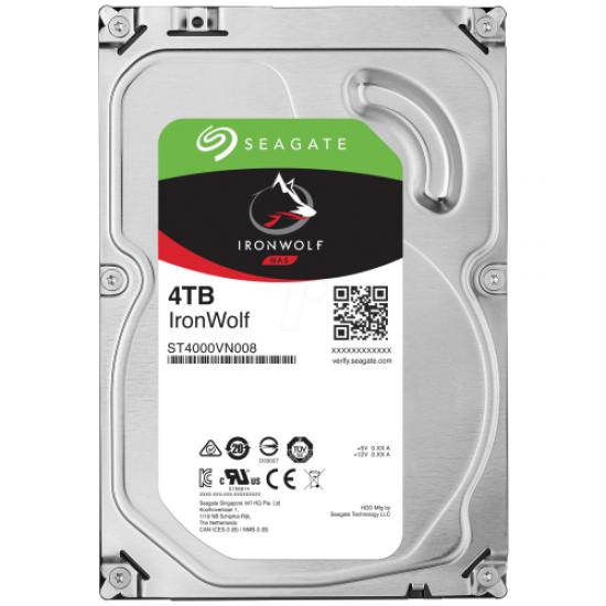 SEAGATE IRONWOLF 3,5’’ 4TB 64Mb ST4000VN008, 5900Rpm, SERVER/NAS HDD