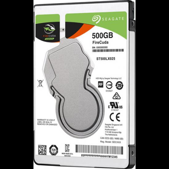 SEAGATE FireCuda 2,5’’ 500GB 128Mb ST500LX025, 5400Rpm, Katı Hal Karma Disk (SSHD) Notebook