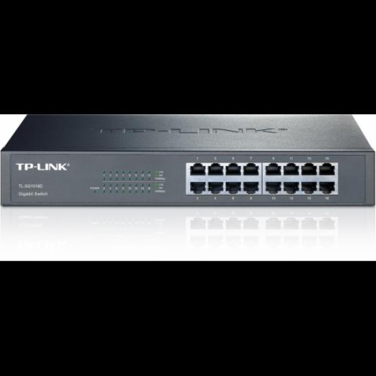 TP-LINK SG1016D 16 Port GigaBit Rackmount Metal Kasa Switch