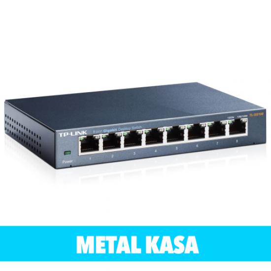 TP-LINK SG108  8 Port GigaBit Metal Kasa Switch