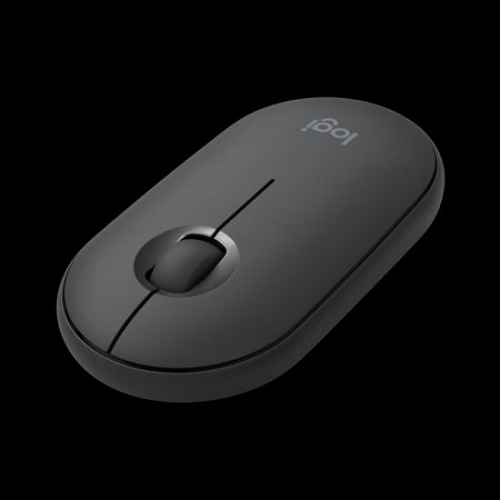 LOGITECH M350 Pebble Kablosuz Mouse (Siyah) İnce ve Sessiz (910-005718)