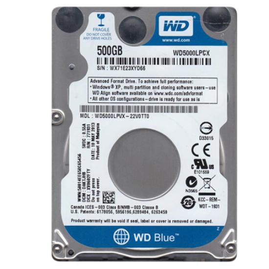 WD Scorpio BLUE 2,5’’ 500GB Notebook (WD5000LPCX) 5400Rpm, HDD