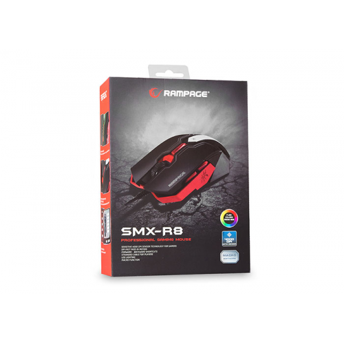 RAMPAGE SMX-R8 Gaming Mouse. 7 COLOR, MACRO, 4000DPI, USB