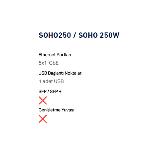 SONICWALL SOHO 250 (50 USER), Total Secury  Advanced Edition 2 yıl, Firewall SSL VPN 10 User, 5651 LOG Analyzer 50User PAKET