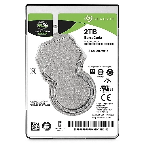 SEAGATE Barracuda 2,5’’ 2TB 128Mb ST2000LM015, 5400Rpm, Notebook HDD