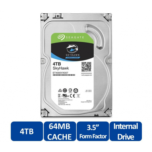 SEAGATE SKYHAWK 3,5’’ 4TB 64Mb ST4000VX007, 5900Rpm, Güvenlik HDD