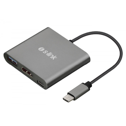 S-LINK SW-U515 Type-C to 4K HDMI Adaptör ve 1Port USB 3,0