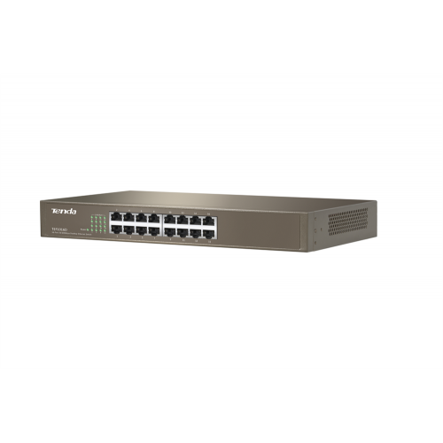 Tenda TEF1016D 16Port 10/100 Rack-M, Metal Kasa, Switch