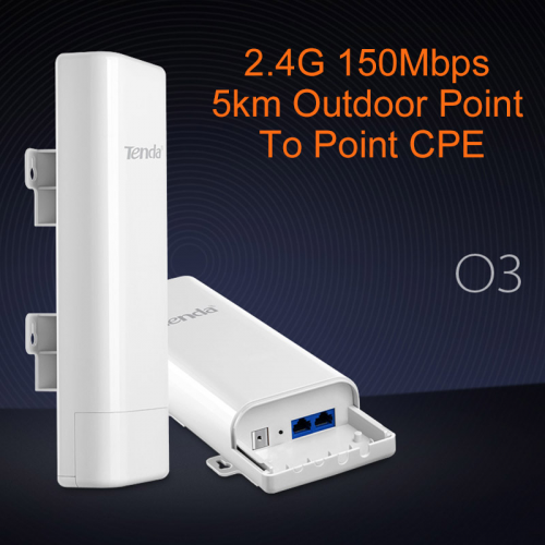 Tenda O3 1P+Poe 150Mbps 2,4Ghz, 5Km 12dBi, Outdoor CPE