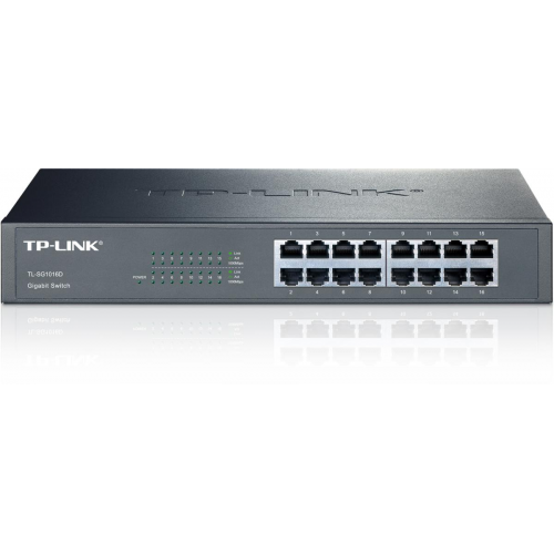 TP-LINK SG1016D 16 Port GigaBit Rackmount Metal Kasa Switch