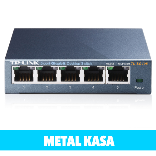 TP-LINK SG105  5 Port GigaBit Metal Kasa Switch