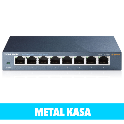 TP-LINK SG108  8 Port GigaBit Metal Kasa Switch