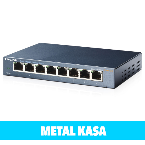 TP-LINK SG108  8 Port GigaBit Metal Kasa Switch