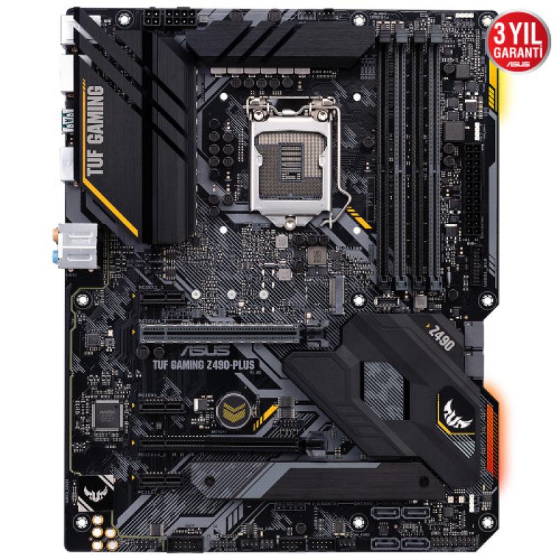 ASUS TUF GAMING Z490-PLUS HDMI DP USB3,2 M.2 LGA1200 10. Nesil