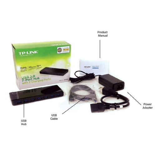 TP-LINK UH720 7 PORT USB 3.0 HUB (Adaptörlü)