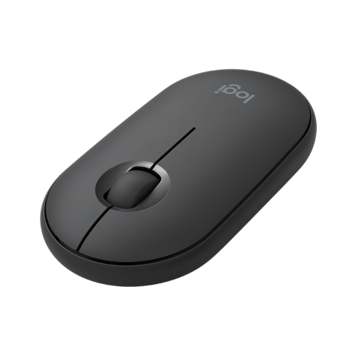 LOGITECH M350 Pebble Kablosuz Mouse (Siyah) İnce ve Sessiz (910-005718)